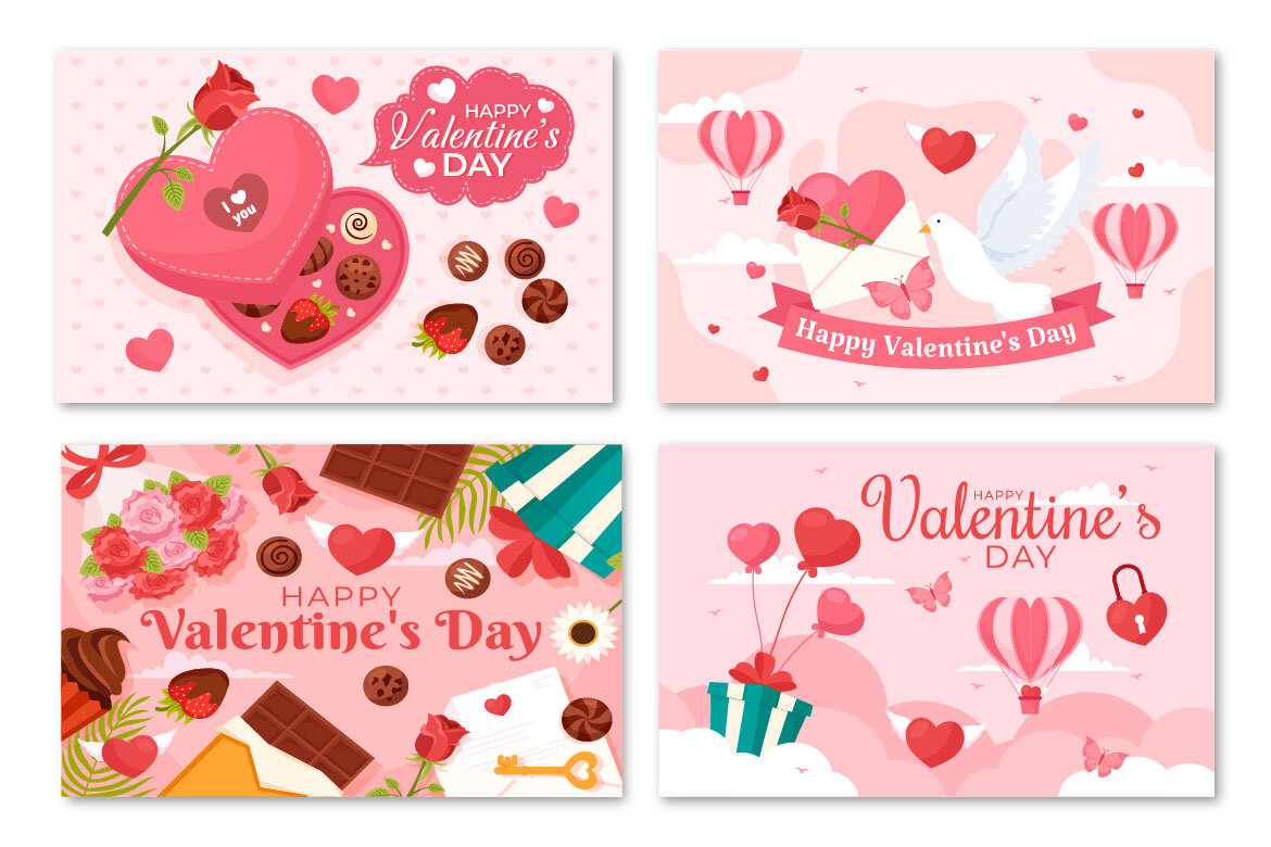 13 Happy Valentine's Day FREE Illustration - view 3