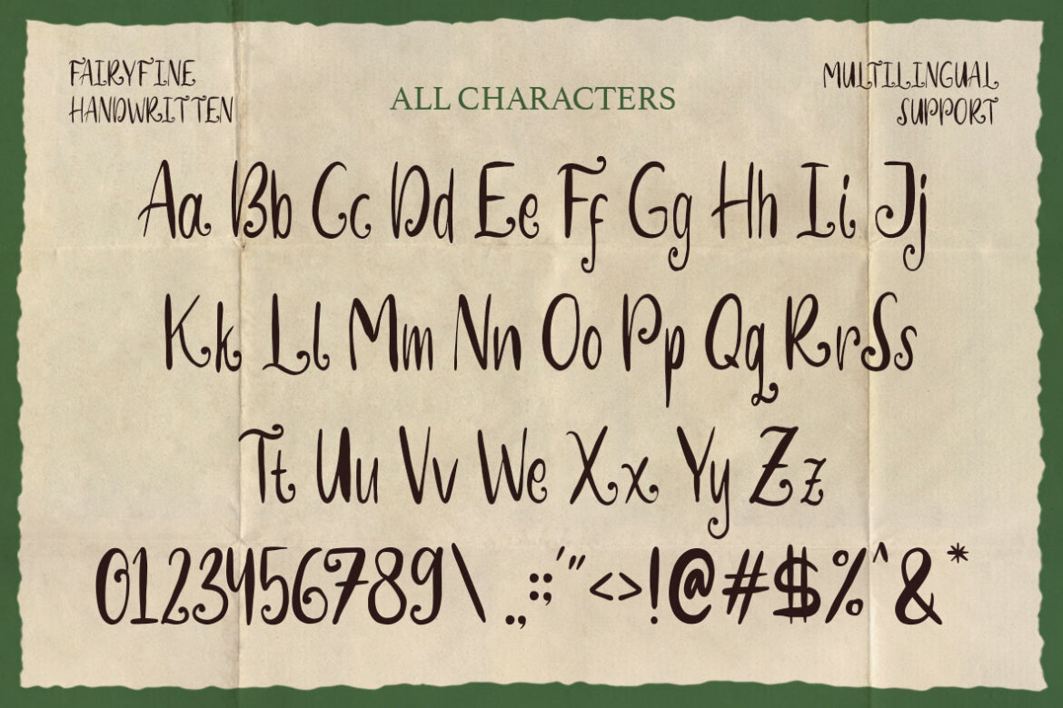 Fairyfine FREE Handwritten Font - view 5