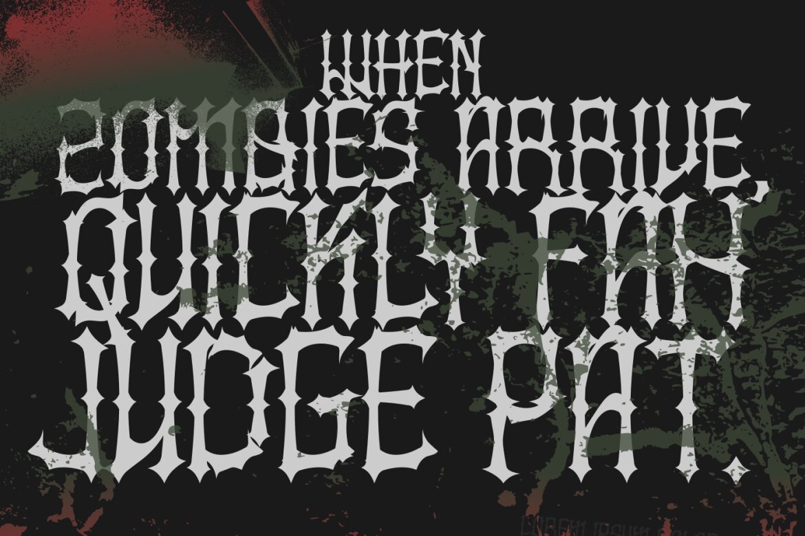 Kruesm - Horror FREE Font alternate