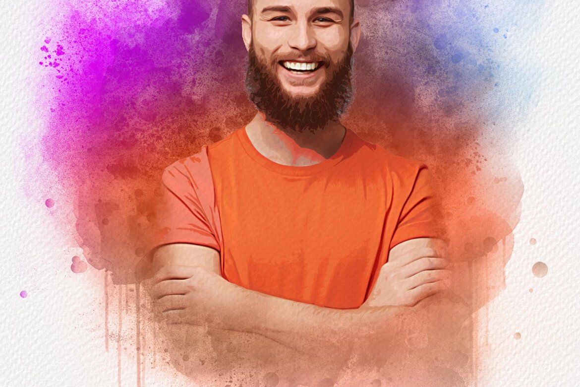 Soft Watercolor Art Effect FREE Template alternate