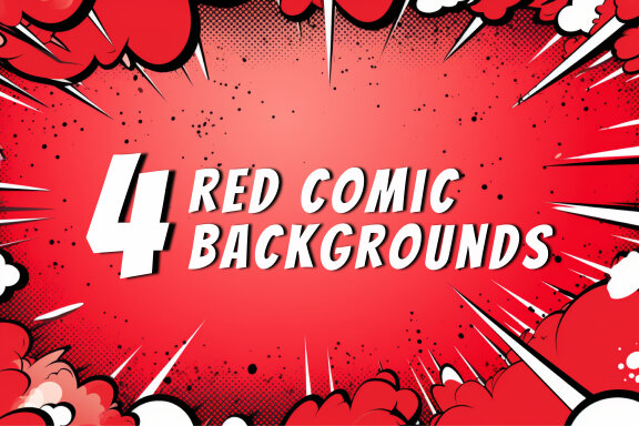 4 Red comic style FREE backgrounds