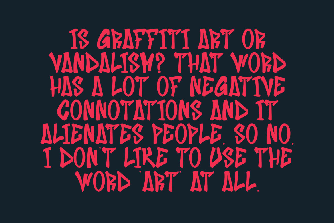 Skys Artdex Graffiti FREE Font - view 6