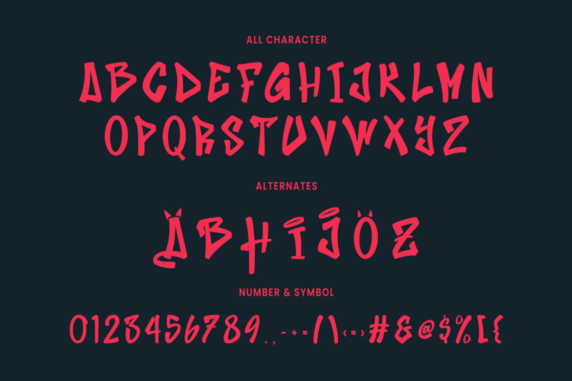 Skys Artdex Graffiti FREE Font - view 7