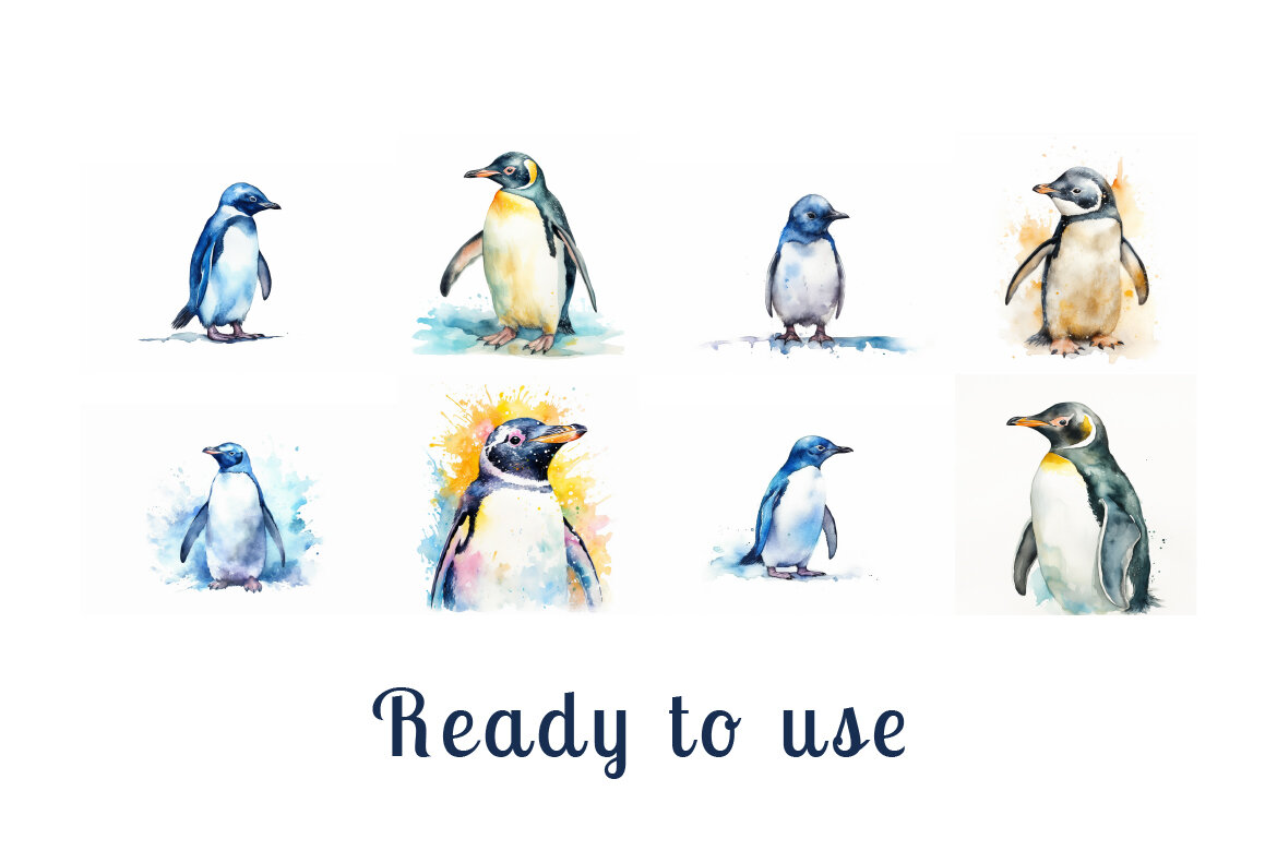 Free watercolor penguin collection vol. 1 - view 3