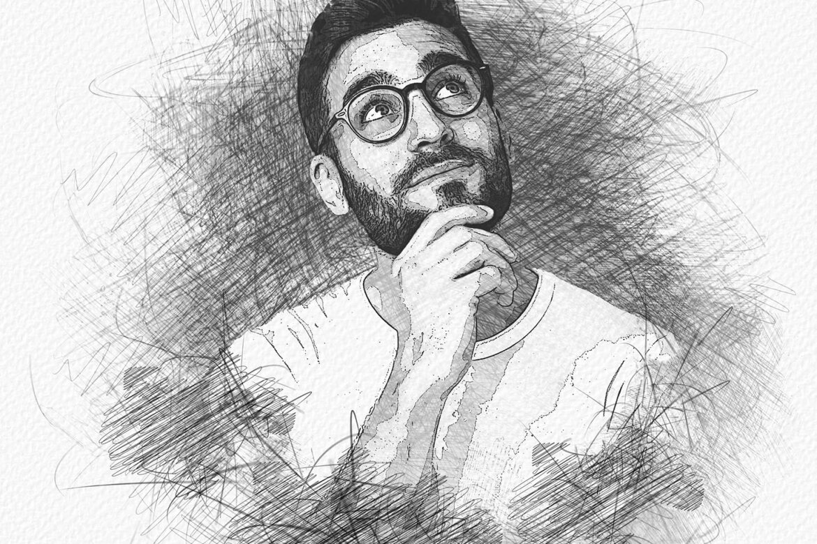  Sketch Drawing Art Photo FREE Template alternate