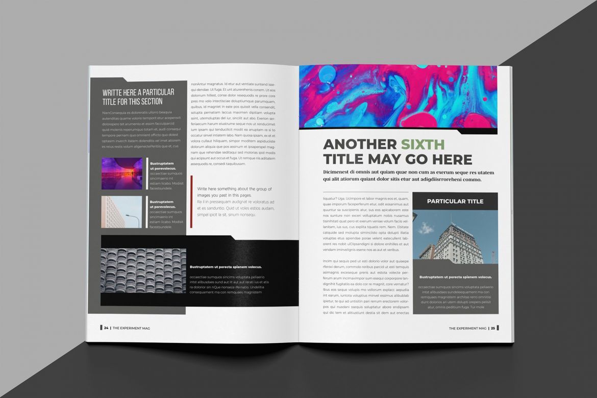 Experiment Indesign Template - view 12