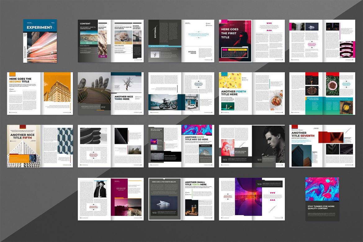 Experiment Indesign Template - view 20