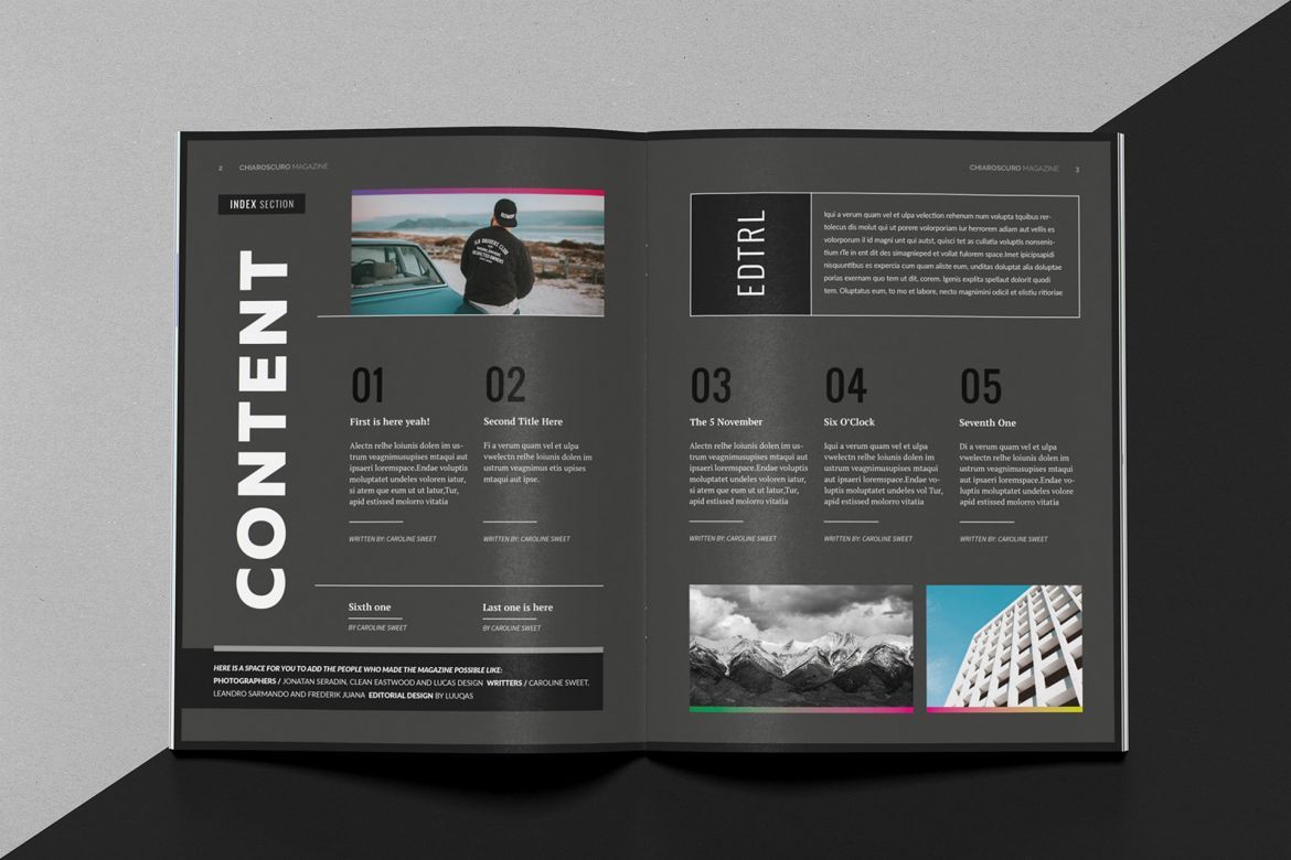 Chiaroscuro Indesign Template - view 2