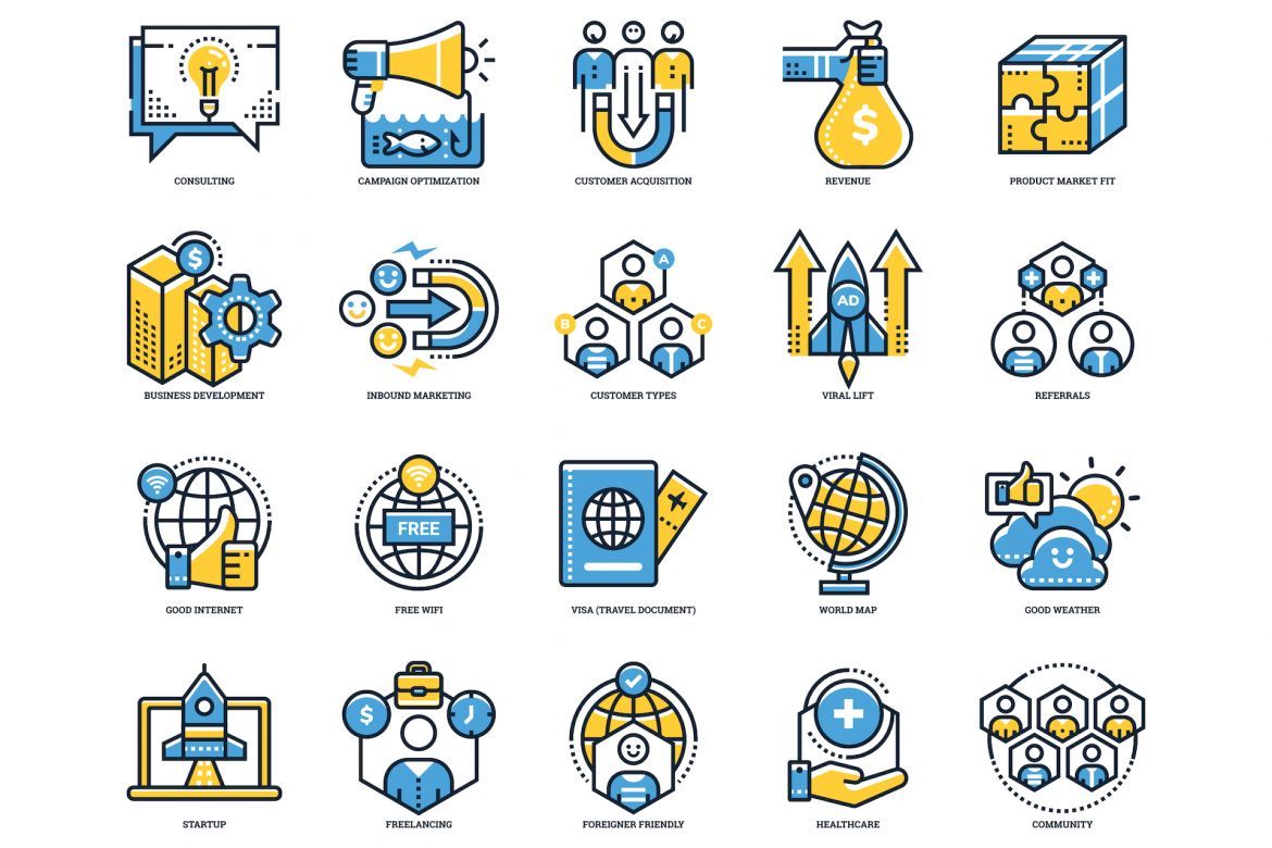 85 Digital Nomad Icons | Kinetic alternate