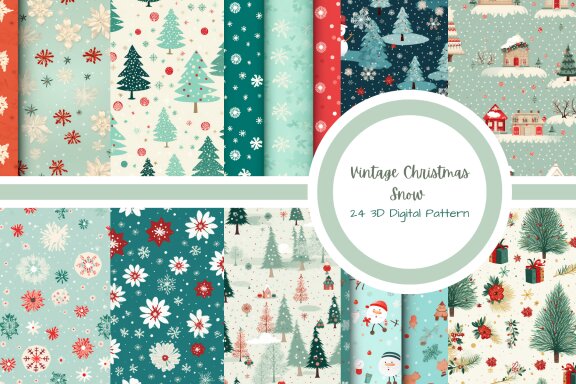 FREE  Vintage Christmas Digital Patterns
