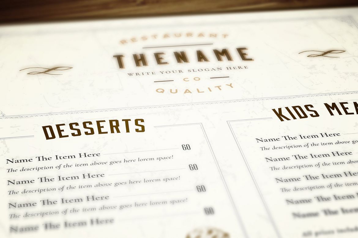 Classy Food Menu 6 Template - view 5