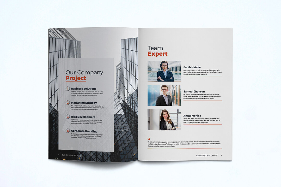 Free Business Brochure Template - view 6