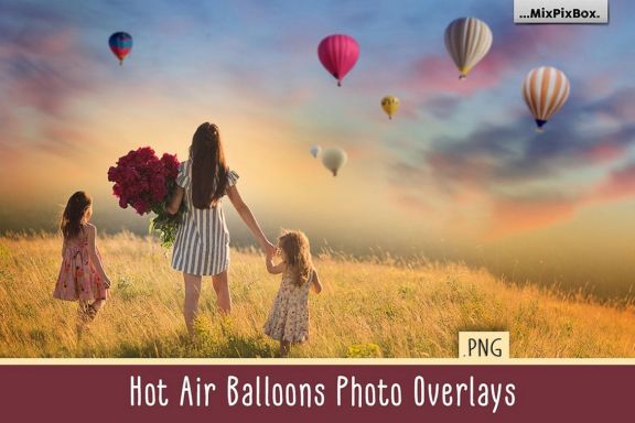 Hot Air Balloon Photo Overlays
