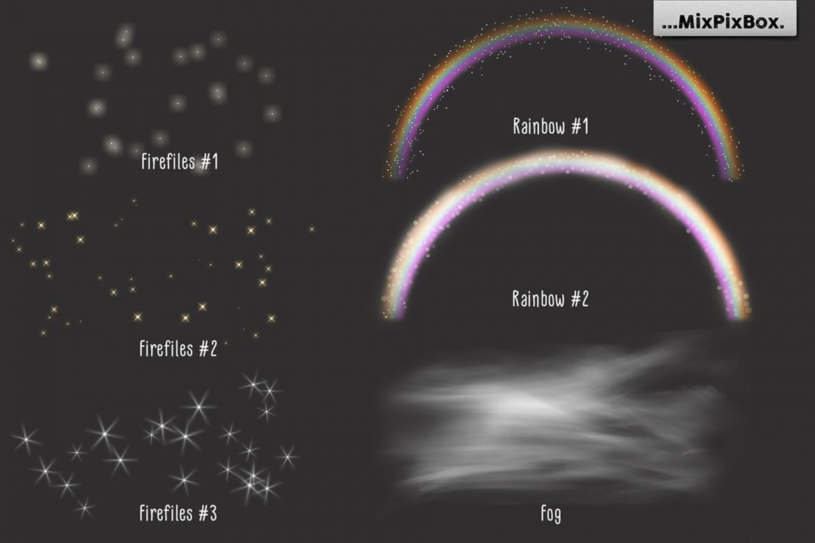 Unicorn PNG Overlays Pack+ Backdrops - view 6