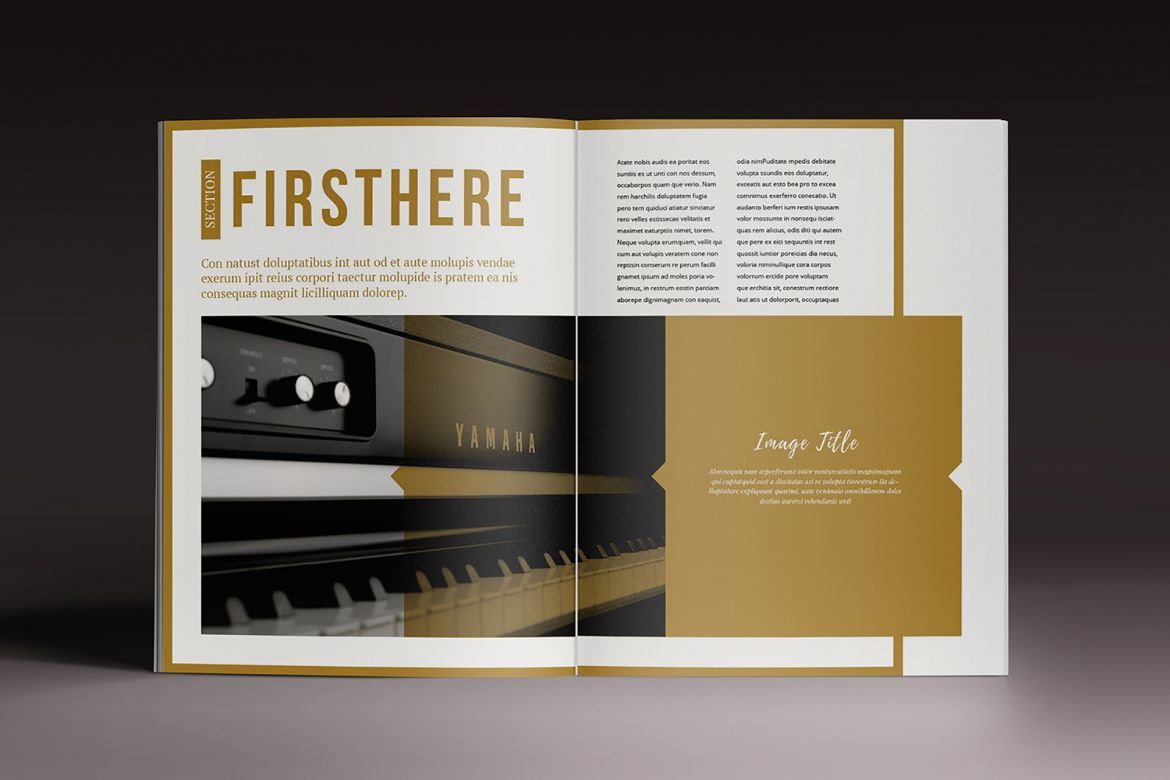 Golden Magazine Indesign Template - view 3