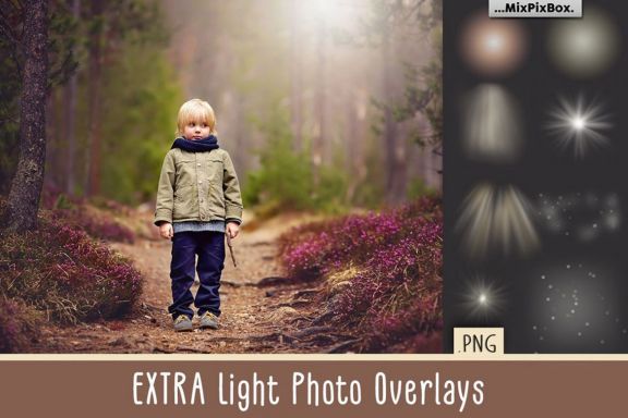 Extra Light PNG Photo Overlays