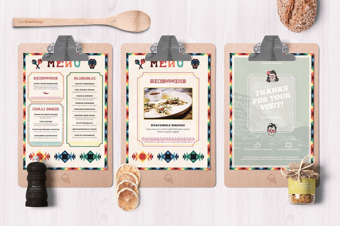 Mexican Food Menu Template  alternate