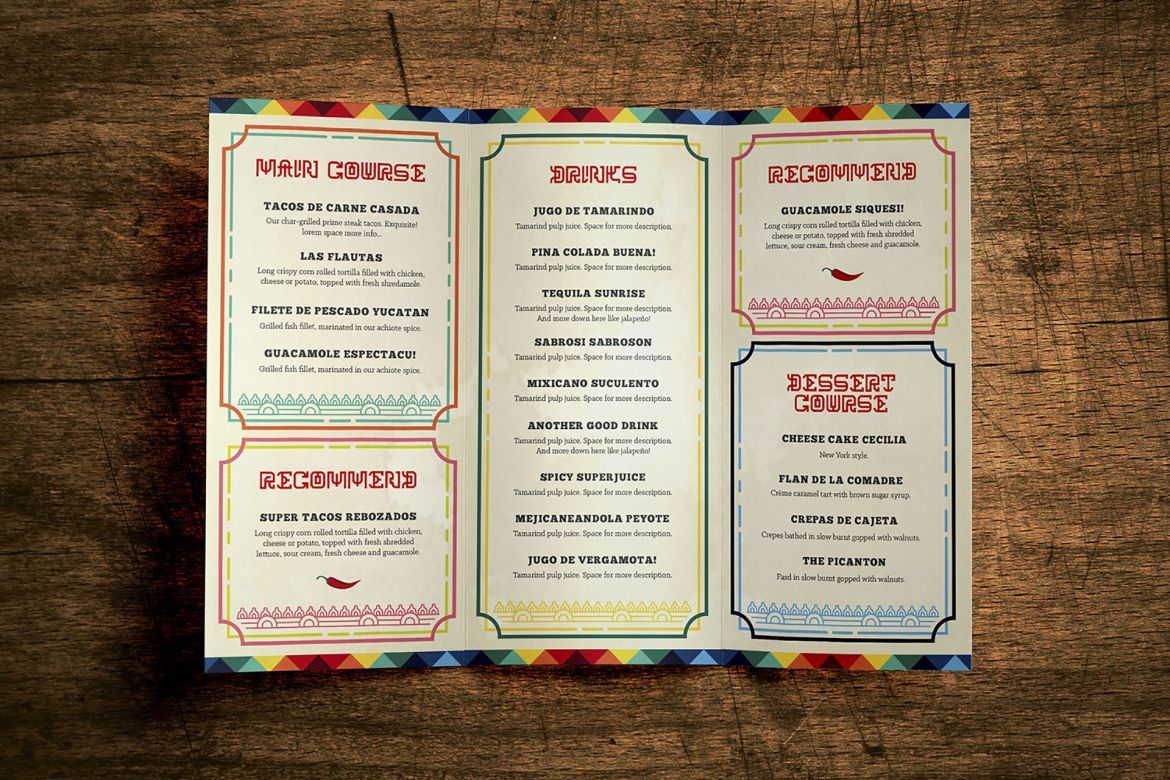 Mexican Food Menu Template - view 4