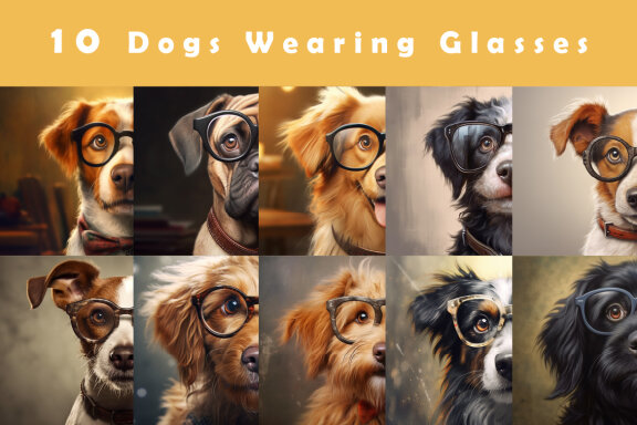 Free collection of dogs wearing glasses vol. 3