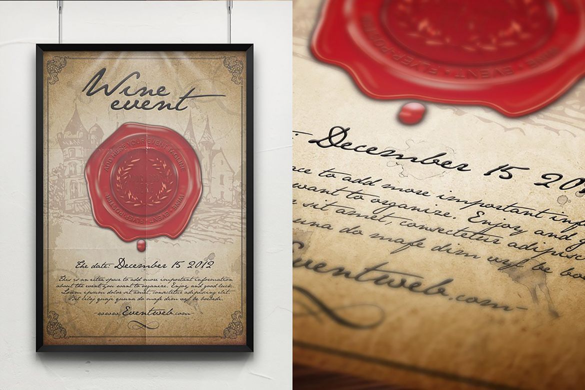 Wine Event Flyer or Poster Invitation - view 3