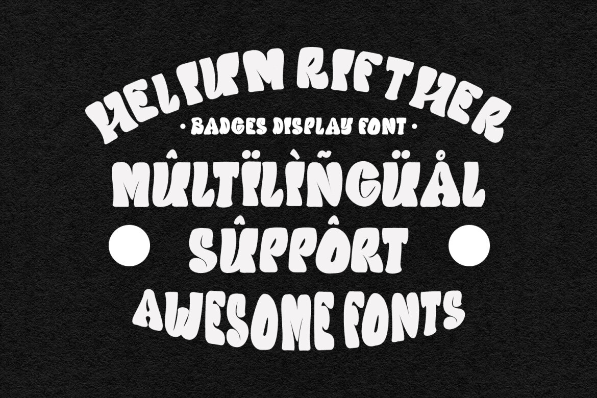 Helium Rifther FREE Display Font alternate