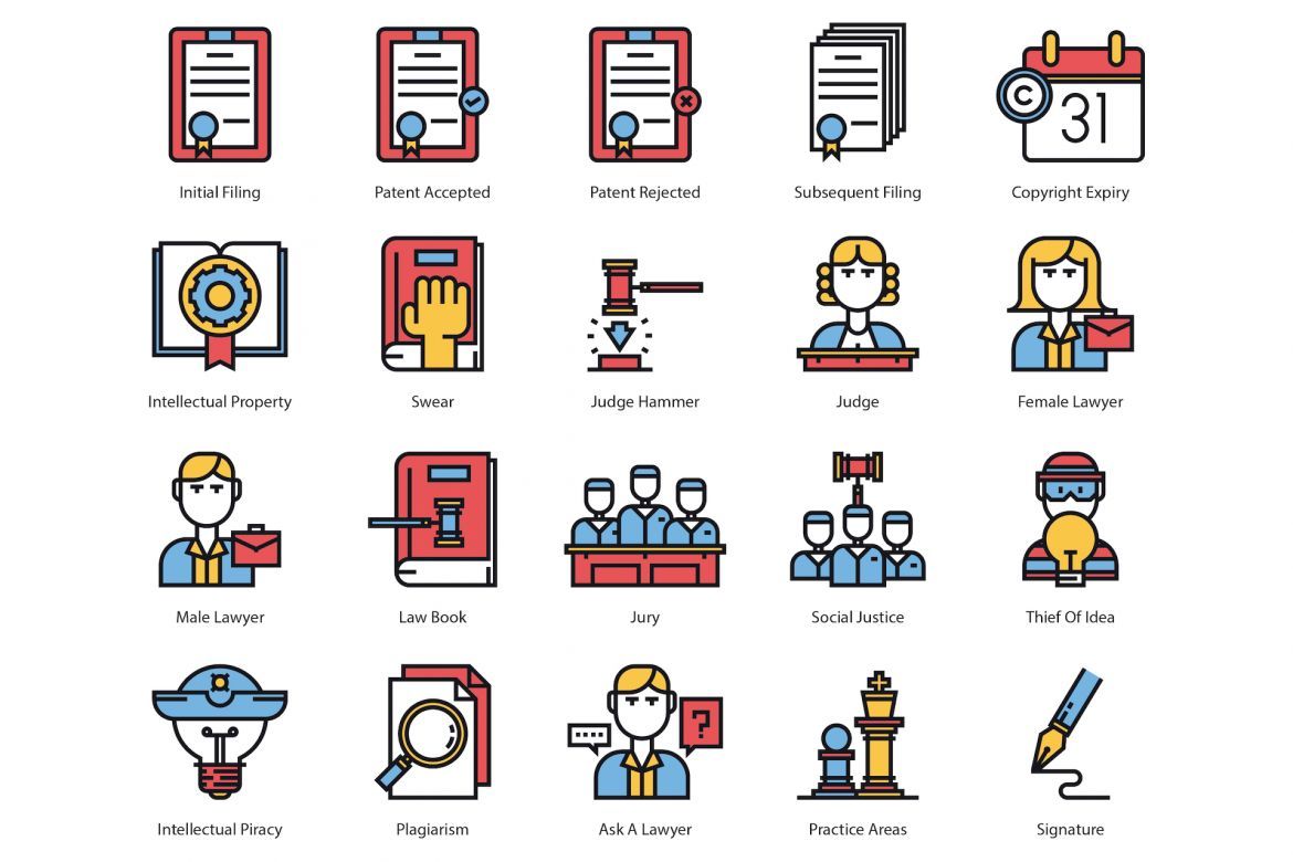 59 Law & Copyright Icons - view 3