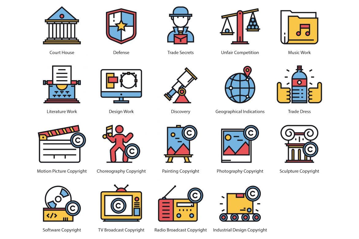59 Law & Copyright Icons - view 4