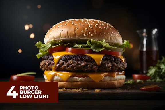 4 Photo Burger FREE Stock Images