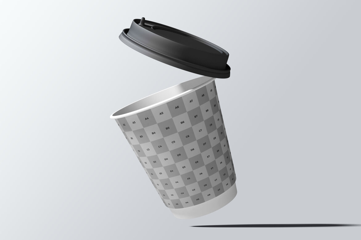 Floating Paper Cup FREE Mockup - view 2