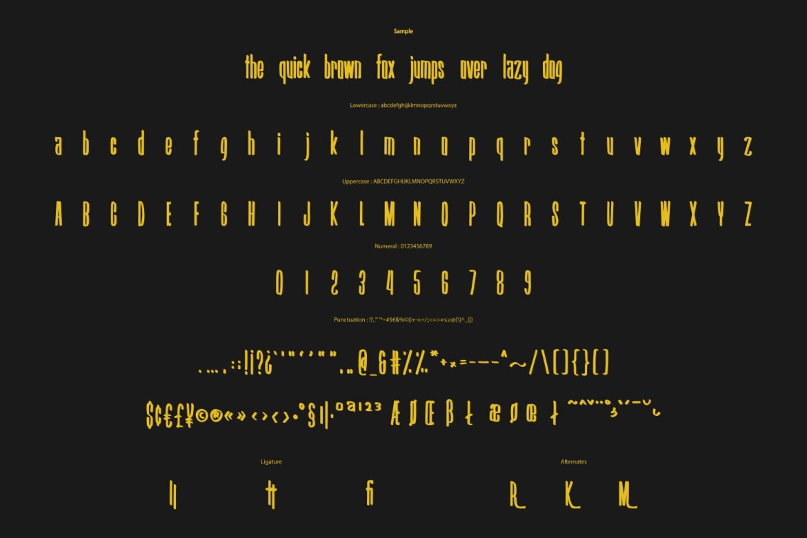 Helphoted Bold Condensed FREE Font - view 6