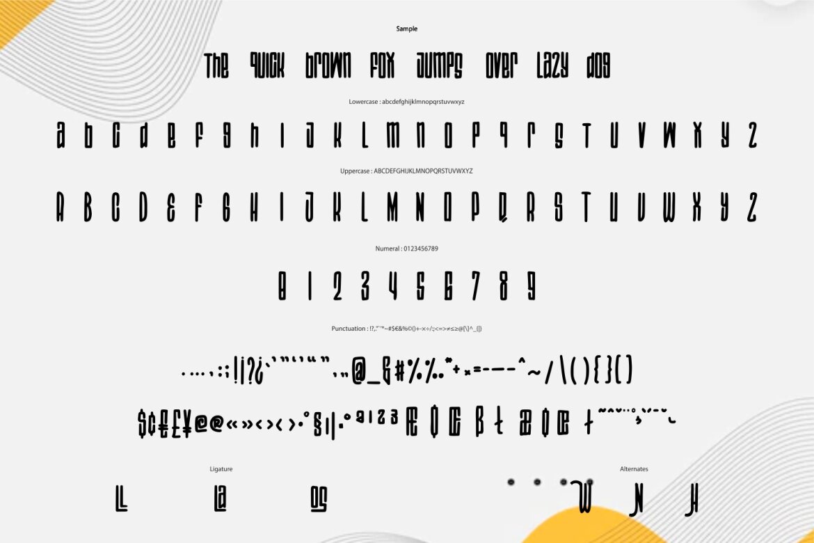 Galapinos - FREE Condensed Font - view 4
