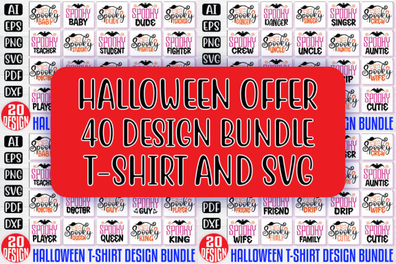 FREE Halloween SVG And T-shirt Design Bundle