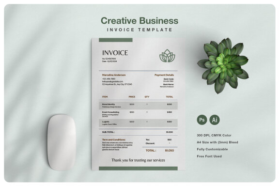 FREE Professional Business Invoice