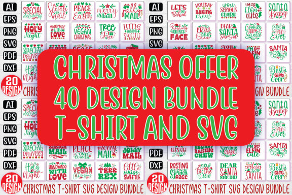 FREE Christmas SVG And T-shirt Design Bundle