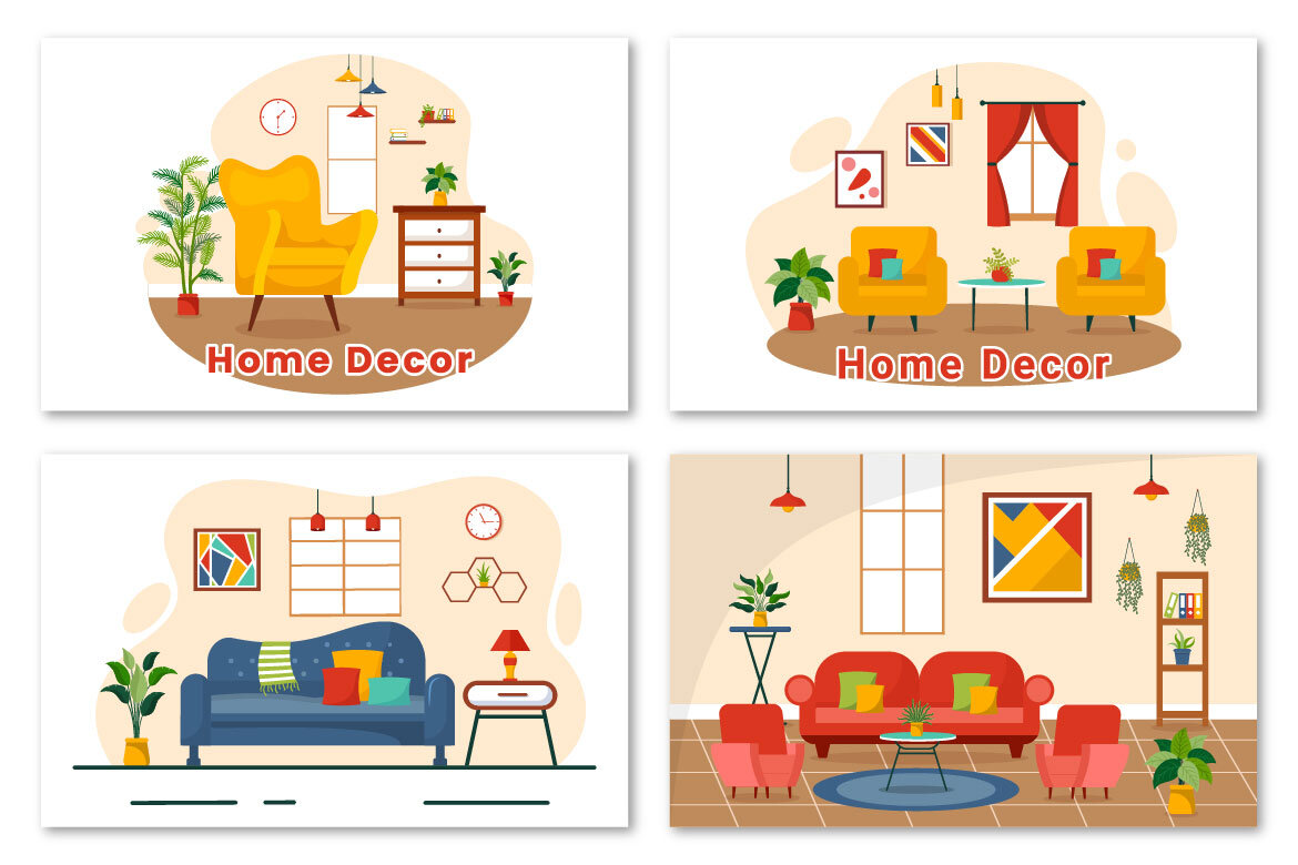12 Home Decor FREE Illustrations alternate