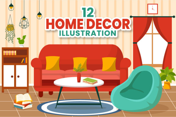 12 Home Decor FREE Illustrations