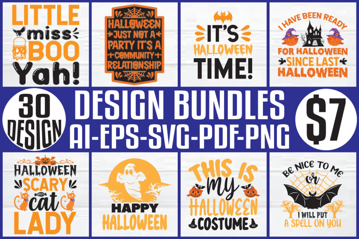 FREE Halloween mega t-shirt design bundle - view 3