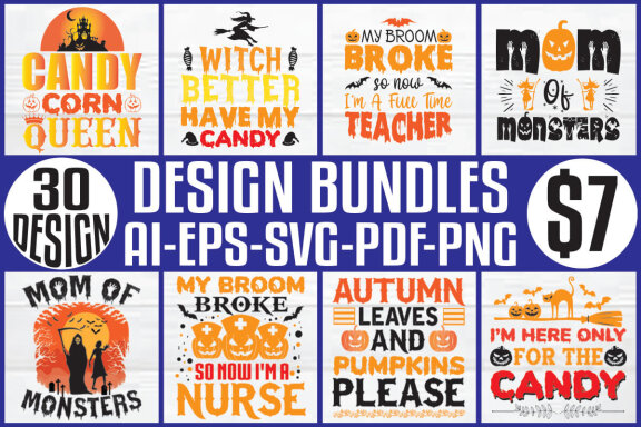 FREE Halloween mega t-shirt design bundle