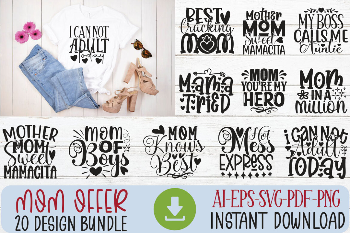 Happy Mother's Day FREE T-shirt Design Bundle - view 3