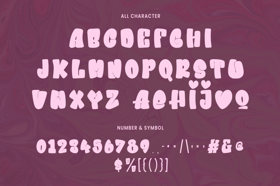 Lovial Fat Bubble FREE Font alternate