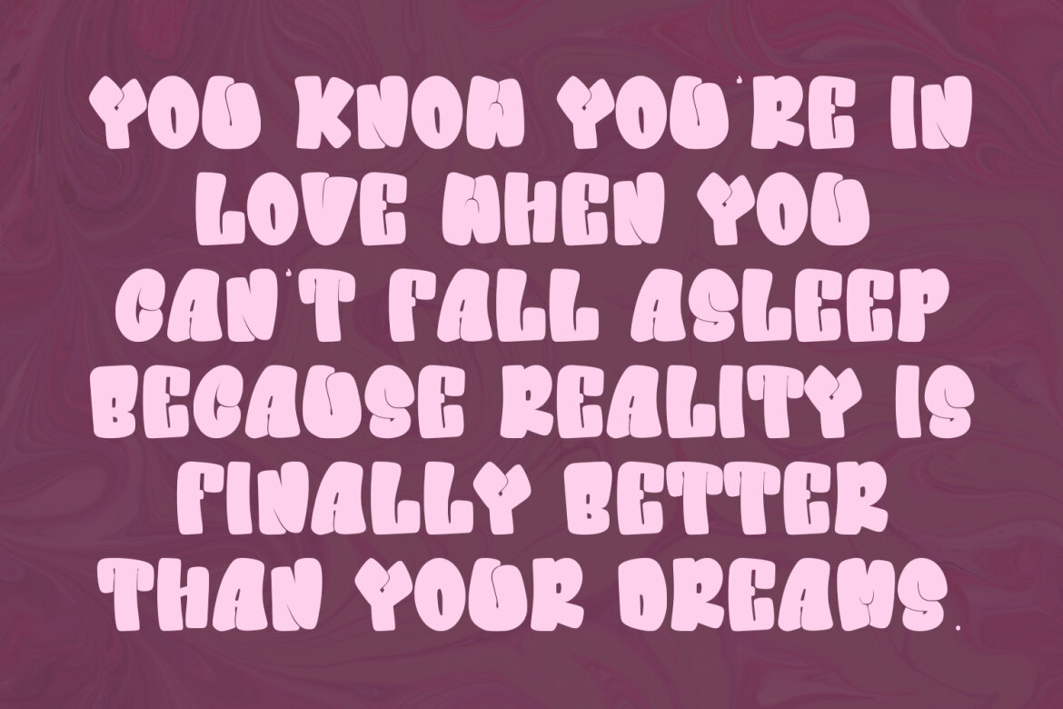 Lovial Fat Bubble FREE Font - view 5