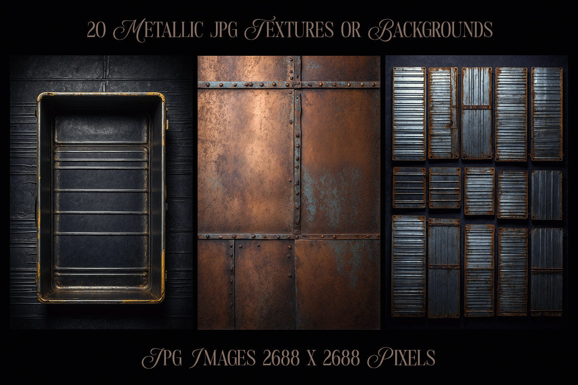 20 Free Vintage & Metallic Backgrounds - view 3