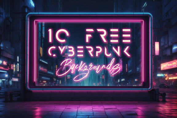 10 Free Cyberpunk Frames & Backgrounds