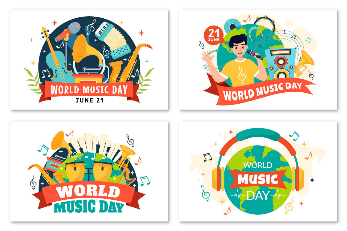 13 World Music Day FREE Illustrations alternate