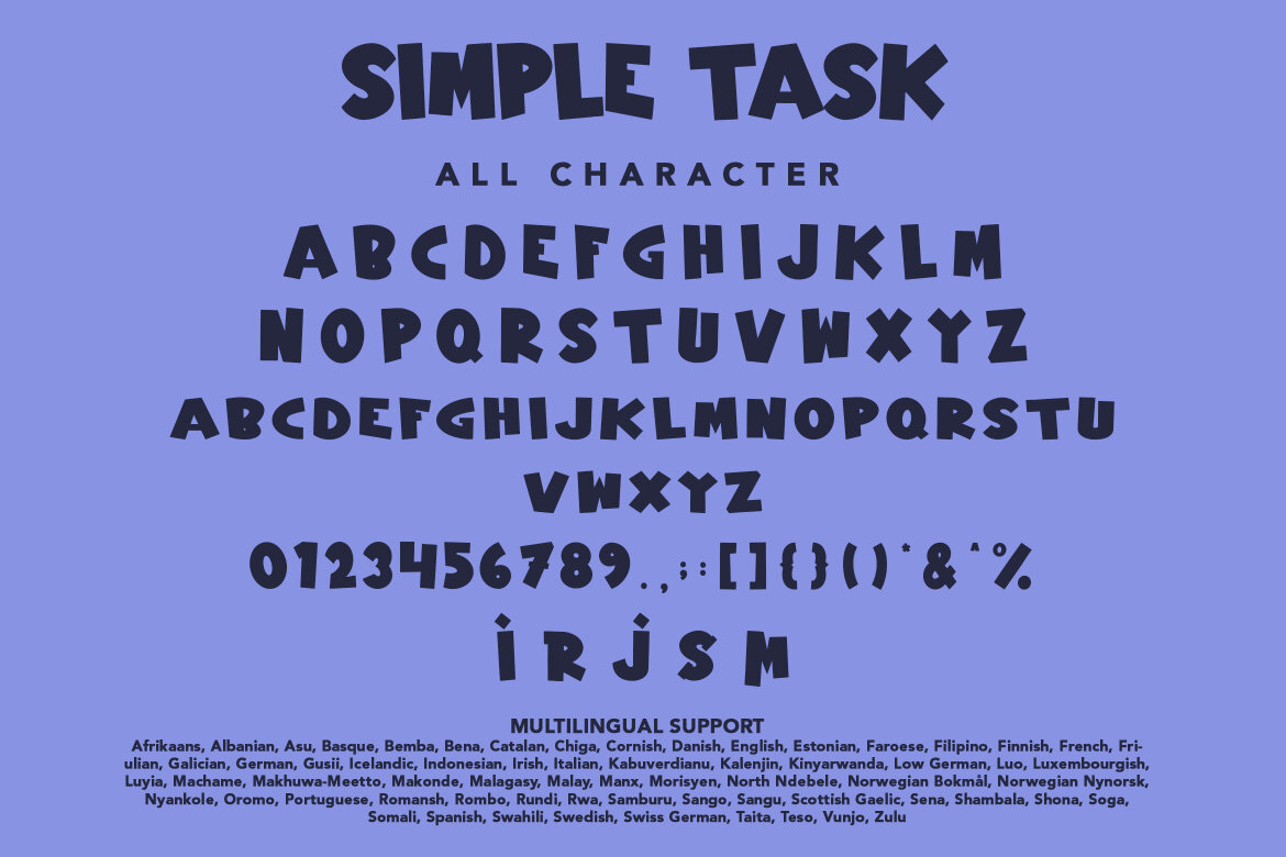 Simple Task FREE Font alternate