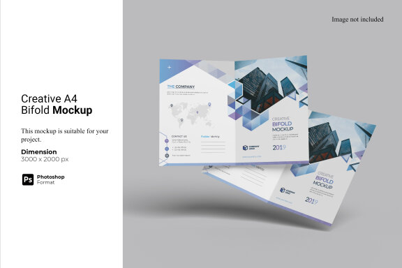 Creative A4 Bifold FREE Mockup
