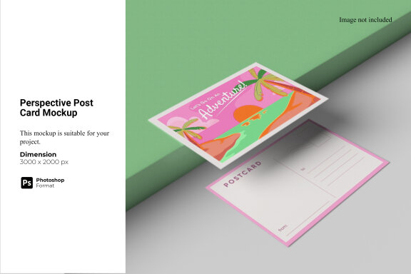 Perspective Post Card FREE Mockup