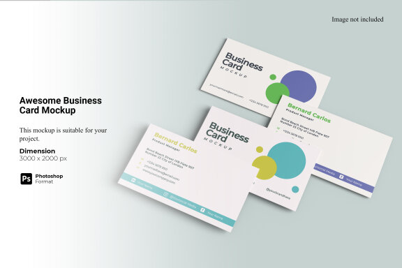 Awesome Business Cards FREE Mockup