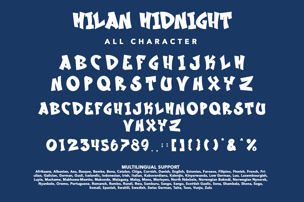 Milan Midnight FREE Font - view 7