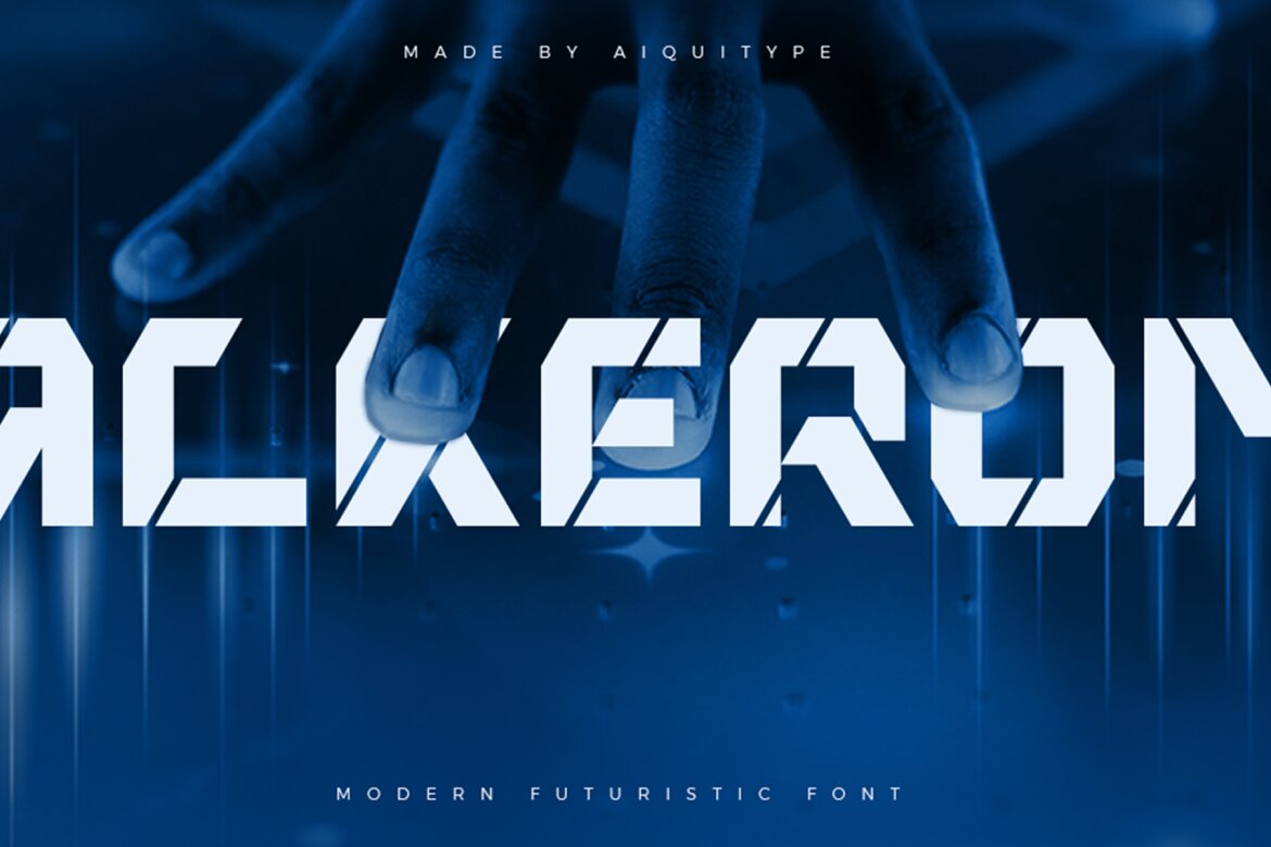Alkeron - FREE Display Futuristic Font - view 6